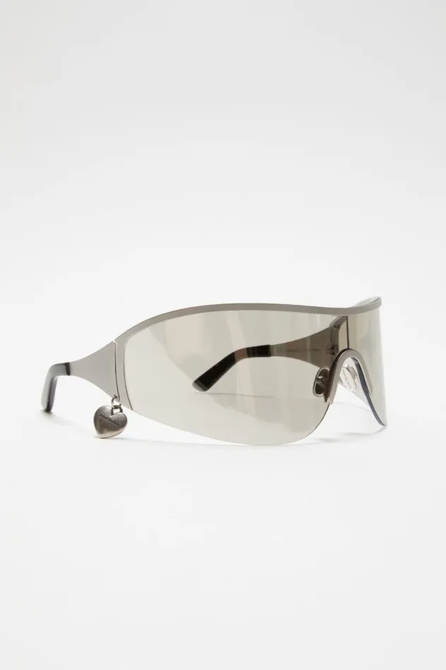 Acne Studios Metal Frame Sunglasses Silvertransparent Women Eyewear