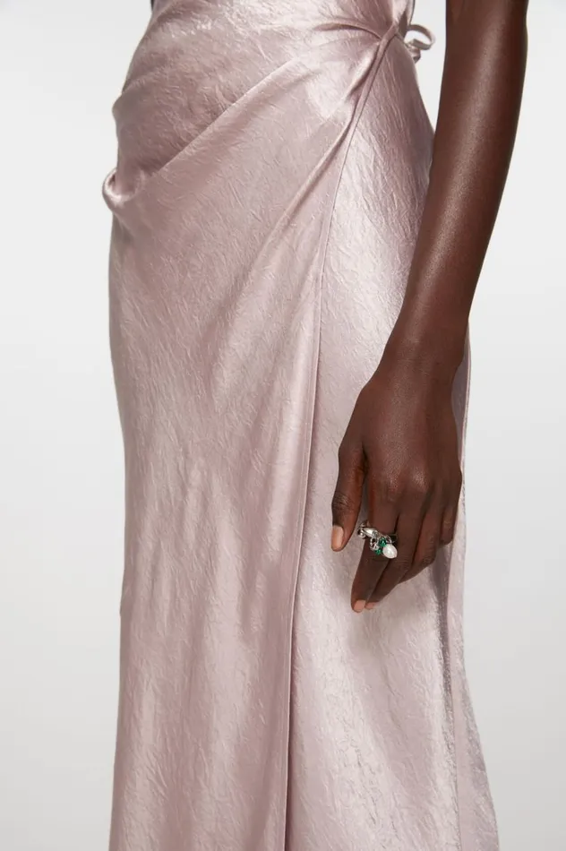 Acne Studios Multi Charm Ring Silvergreen Women Jewellery