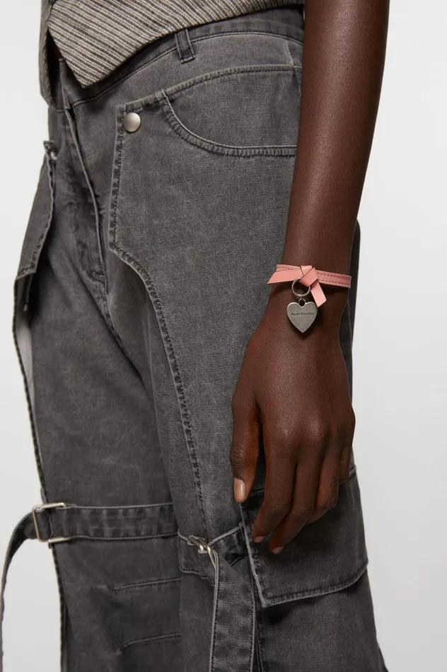 Acne Studios Musubi Charm Bracelet Salmon Pink Men Jewellery