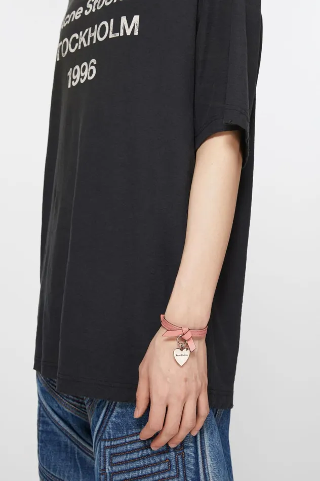 Acne Studios Musubi Charm Bracelet Salmon Pink Men Jewellery