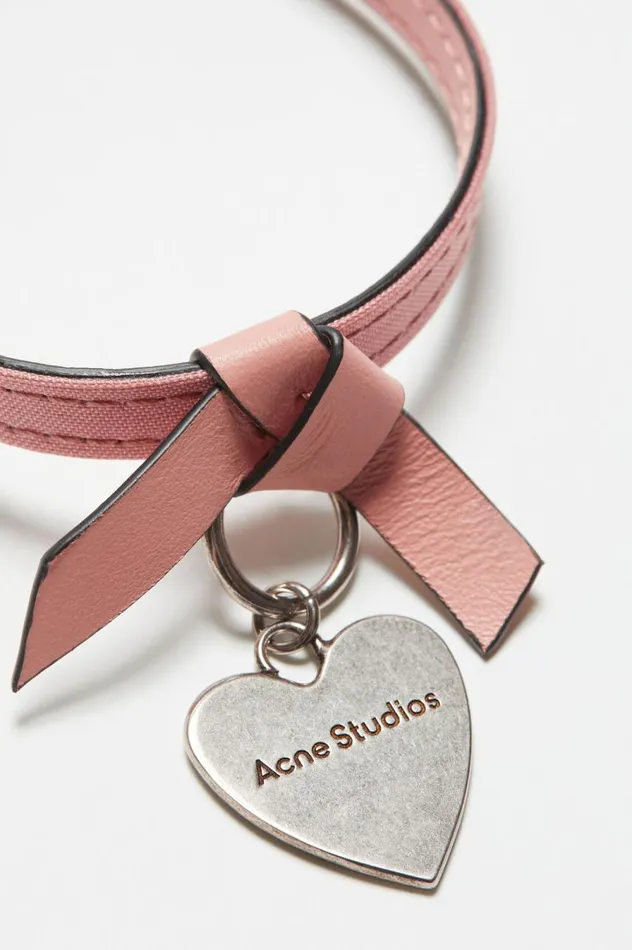 Acne Studios Musubi Charm Bracelet Salmon Pink Men Jewellery