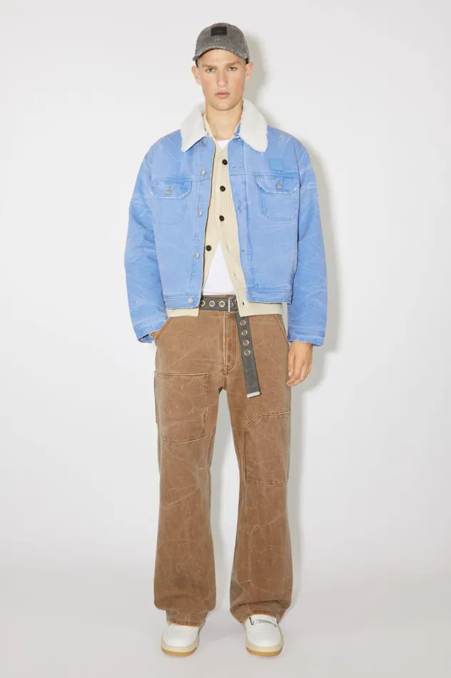 Acne Studios Padded Denim Jacket Powder Blue Men Outerwear