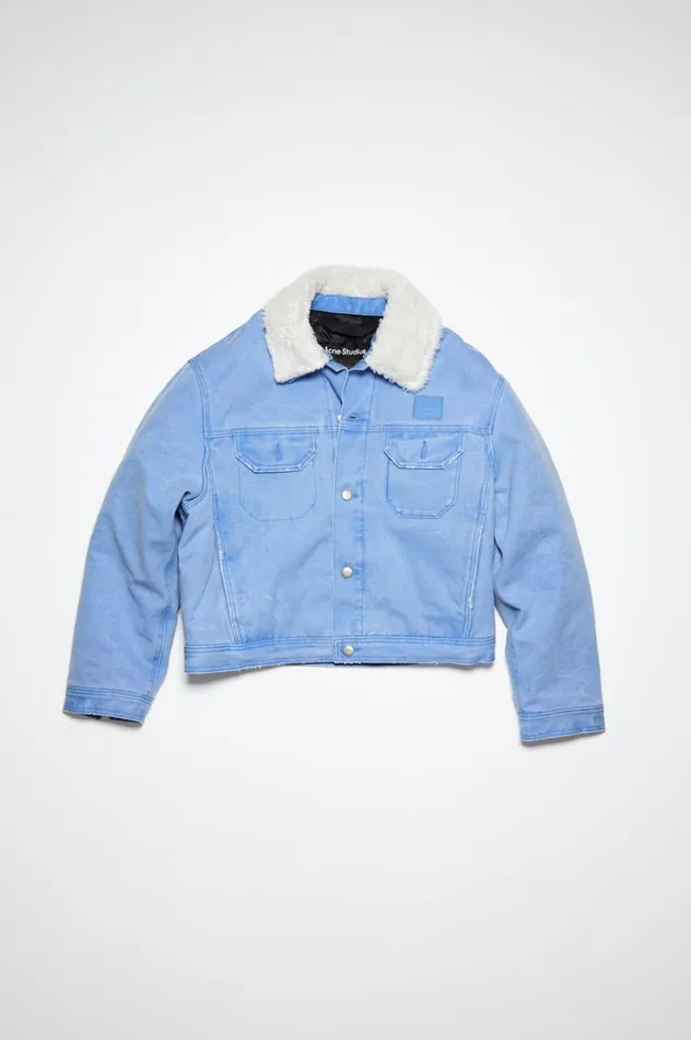 Acne Studios Padded Denim Jacket Powder Blue Men Outerwear