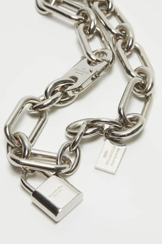 Acne Studios Padlock Chain Bracelet Silver Men Jewellery