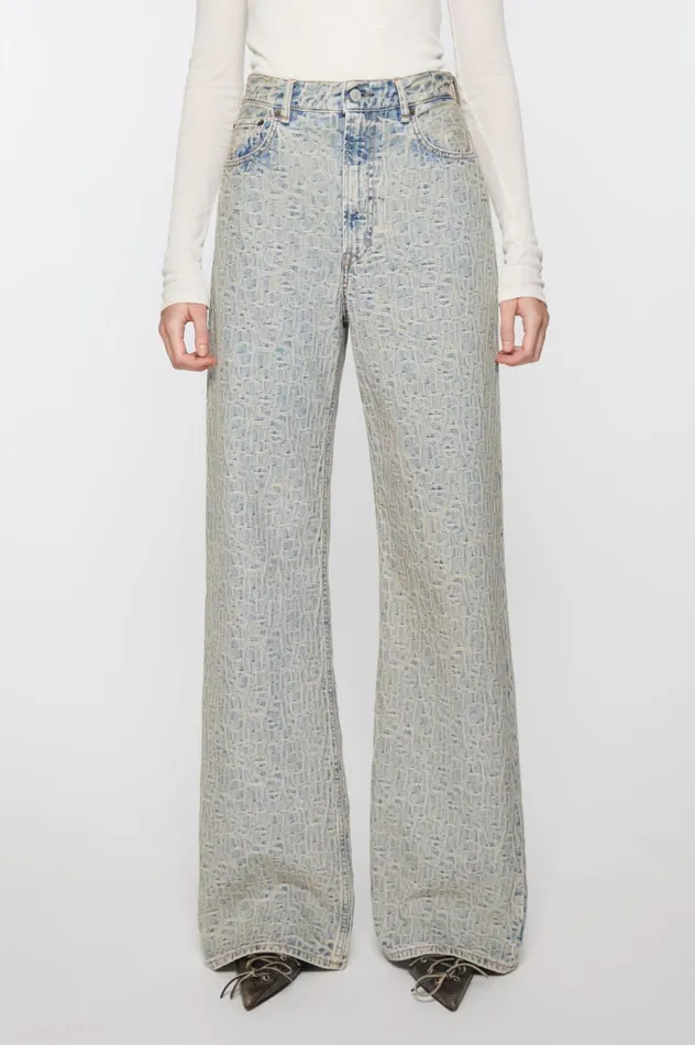 Acne Studios Relaxed Fit Jeans 8211 2022 Monogram Bluebeige Women Jeans