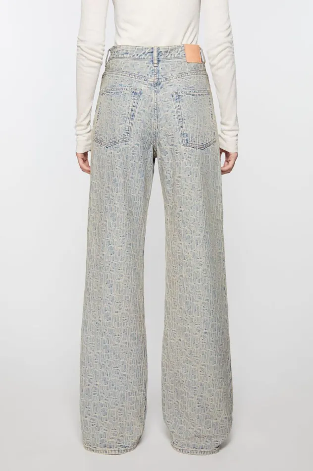 Acne Studios Relaxed Fit Jeans 8211 2022 Monogram Bluebeige Women Jeans