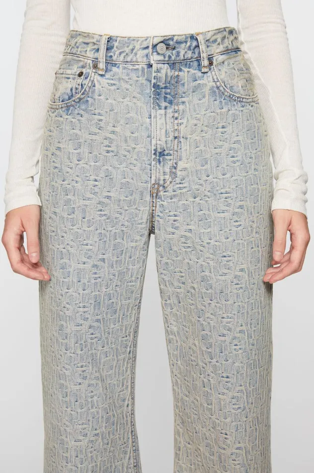 Acne Studios Relaxed Fit Jeans 8211 2022 Monogram Bluebeige Women Jeans