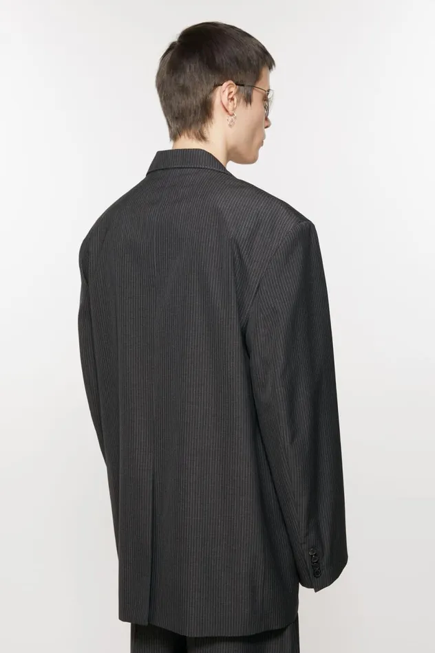 Acne Studios Relaxed Fit Suit Jacket Anthracite Grey Men Suit Jackets
