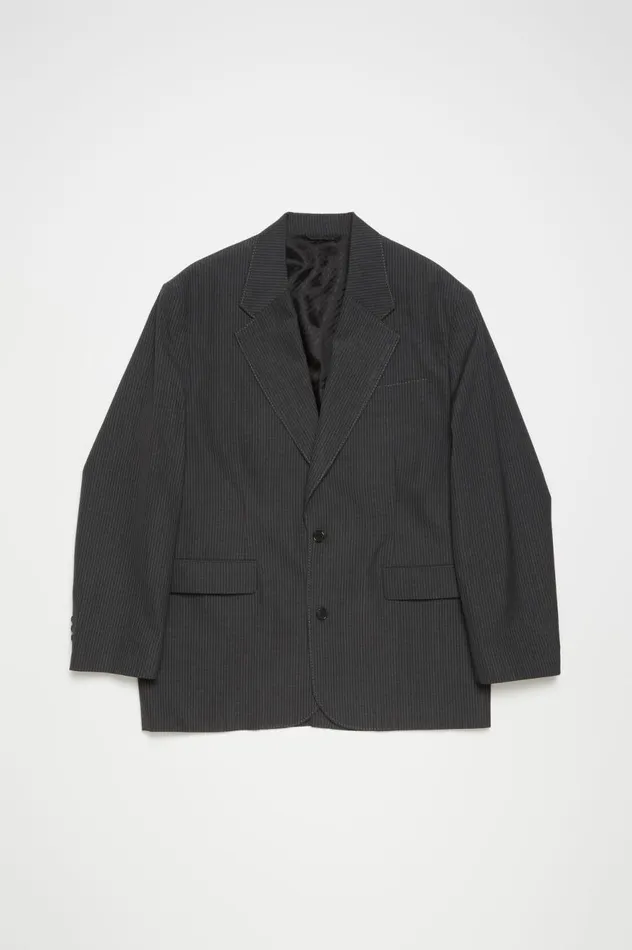 Acne Studios Relaxed Fit Suit Jacket Anthracite Grey Men Suit Jackets