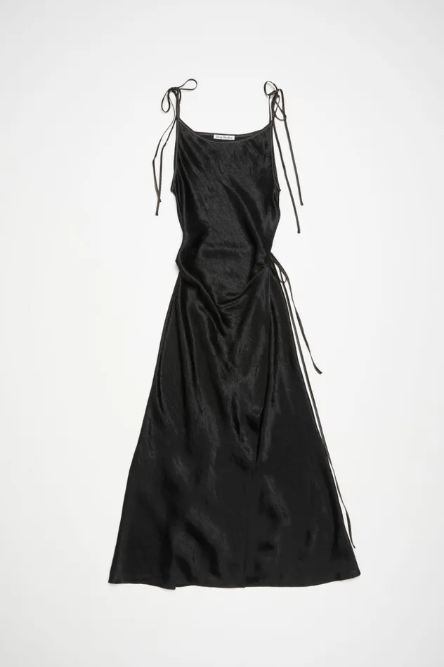 Acne Studios Satin Dress Black Women Dresses
