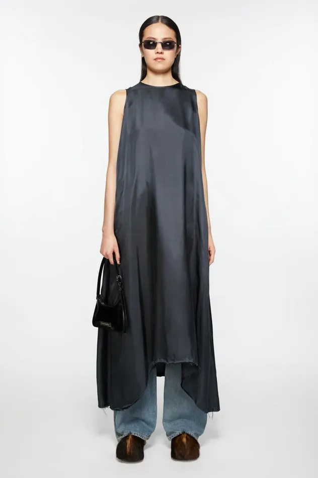 Acne Studios Sleeveless Dress Anthracite Grey Women Dresses
