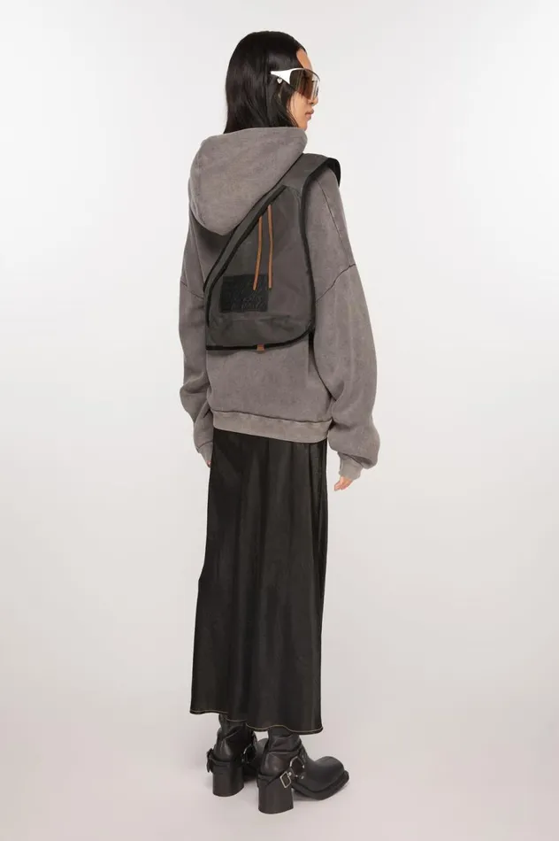 Acne Studios Sling Backpack Greyblack Women Bags