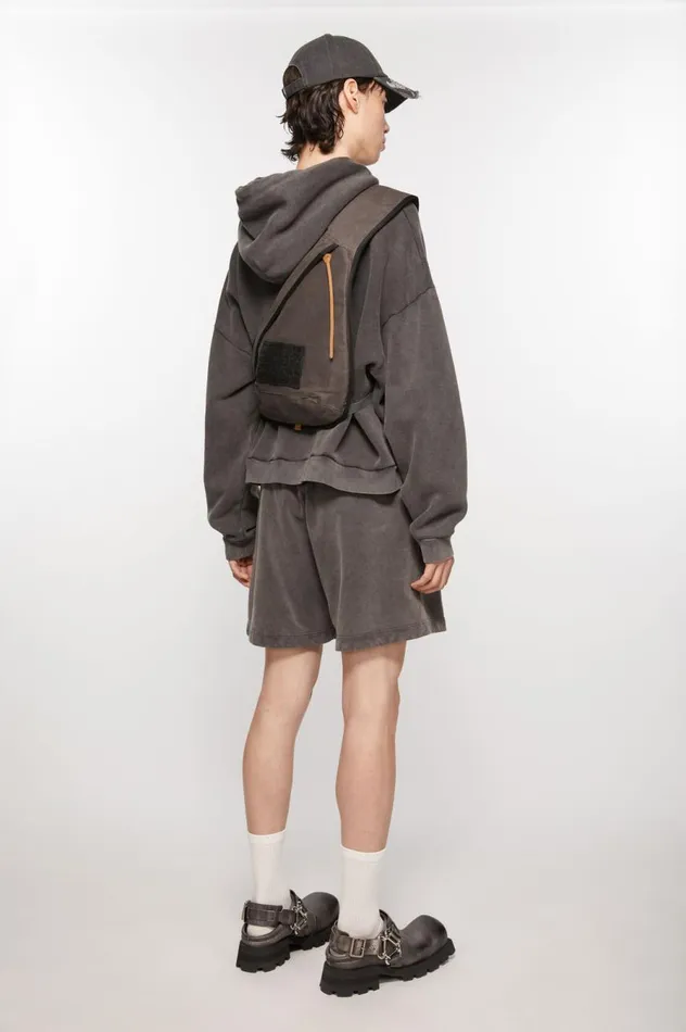 Acne Studios Sling Backpack Greyblack Women Bags