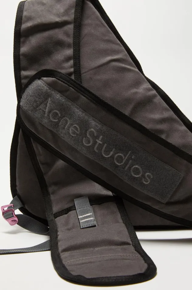 Acne Studios Sling Backpack Greyblack Women Bags