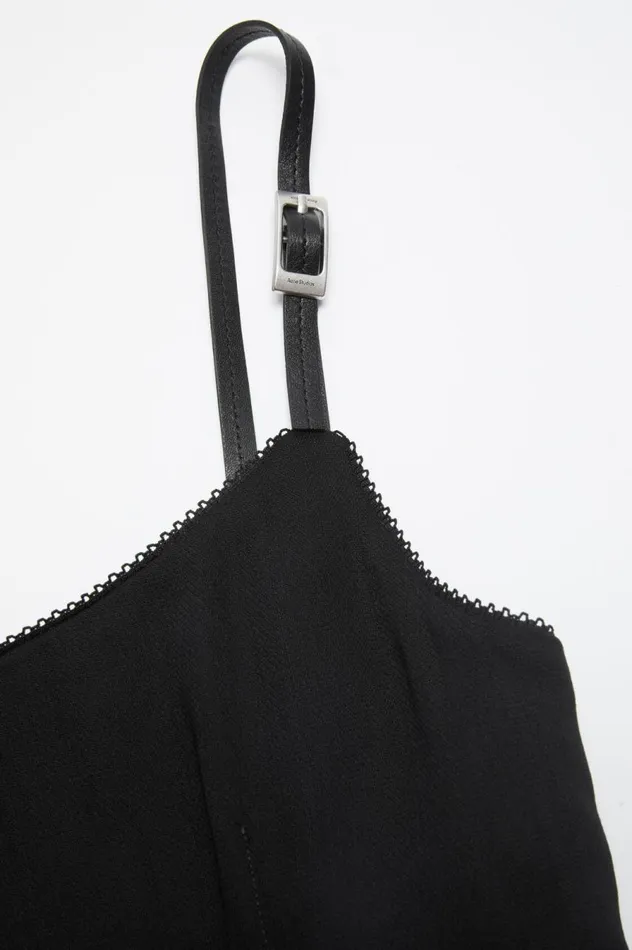 Acne Studios Strap Dress Black Women Dresses