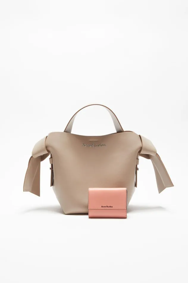 Acne Studios Trifold Leather Wallet Salmon Pink Women Small Leather Goods