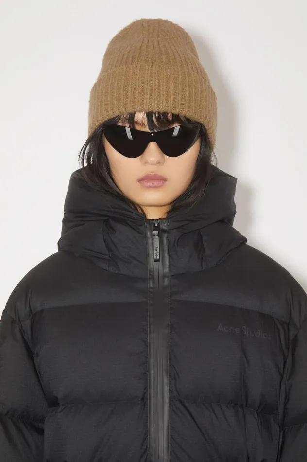 Acne Studios Wool Blend Beanie Camel Brown Men Hats
