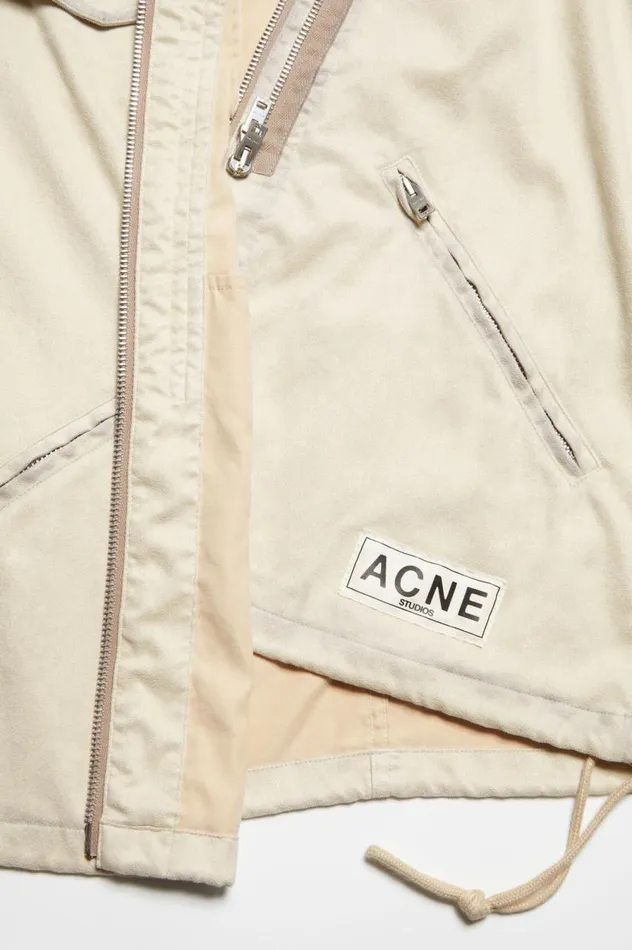 Acne Studios Zipper Jacket Beige Men Outerwear