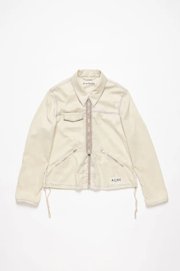 Acne Studios Zipper Jacket Beige Men Outerwear