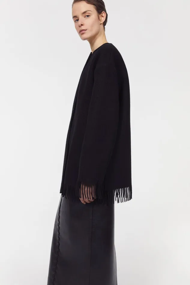 Agnes Wool Jacket Black Women Rodebjer Outerwear