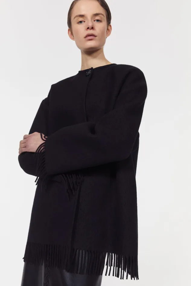 Agnes Wool Jacket Black Women Rodebjer Outerwear
