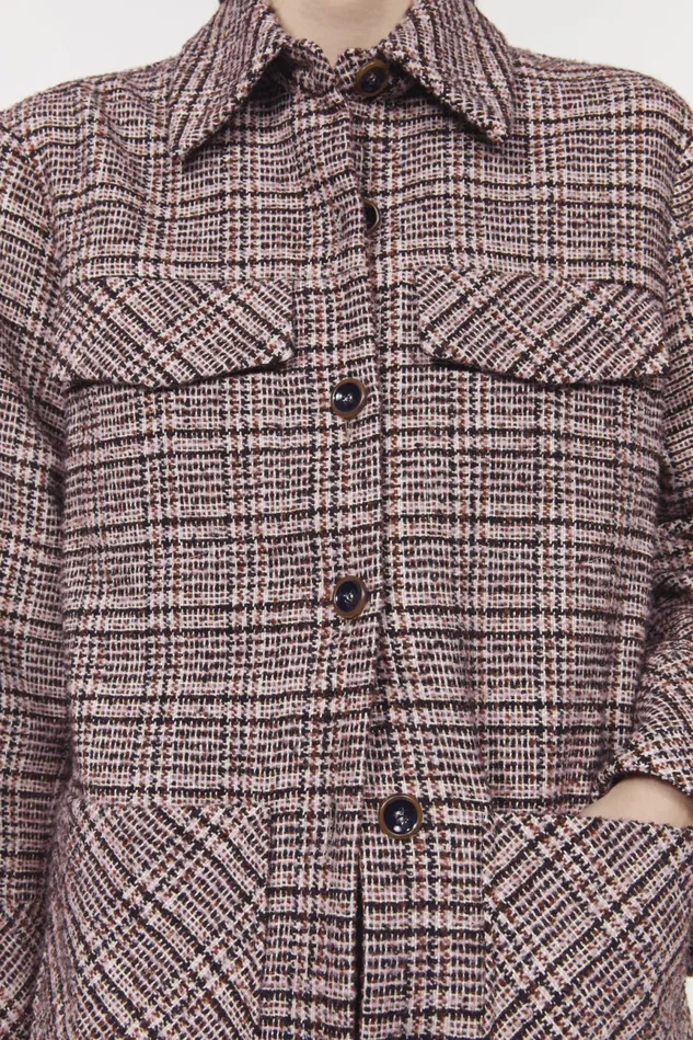 Avril Boucle Check Blazer Rosa Women Rodebjer Sets and Suits
