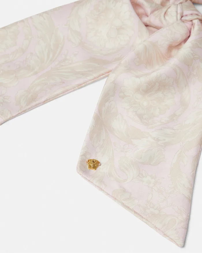 Bags and Accessories Kids Versace Barocco Foulard Scrunchie White