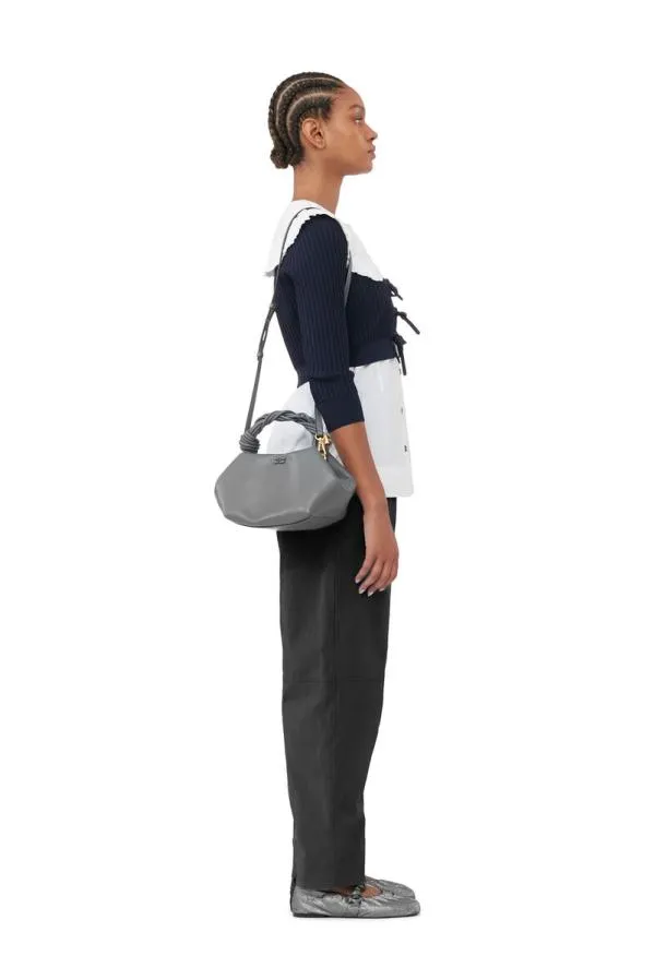 Bags GANNI Top Handle Dark Grey Small Bou Bag Frost Gray
