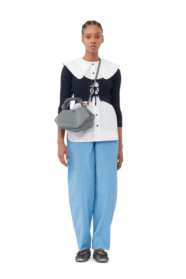 Bags GANNI Top Handle Dark Grey Small Bou Bag Frost Gray
