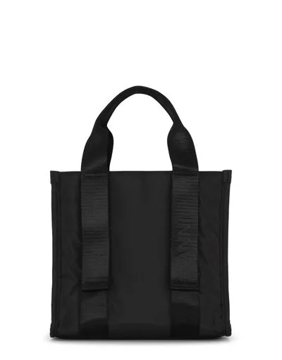 Bags GANNI Top Handle Small Black Tech Tote Black