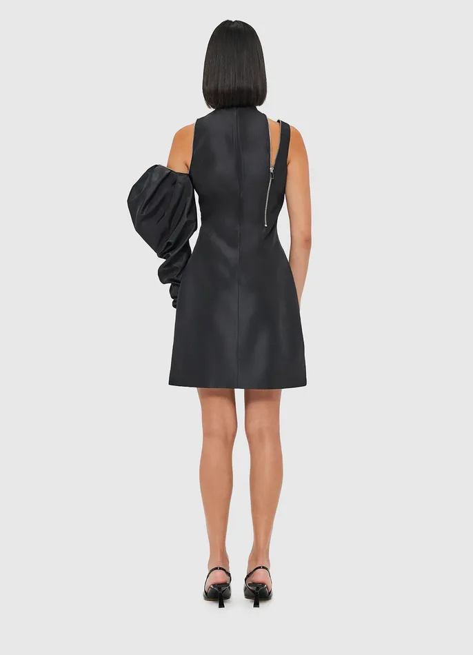 Beau One Shoulder Mini Dress 8211 Ebony Dresses and Jumpsuits LEO LIN Women