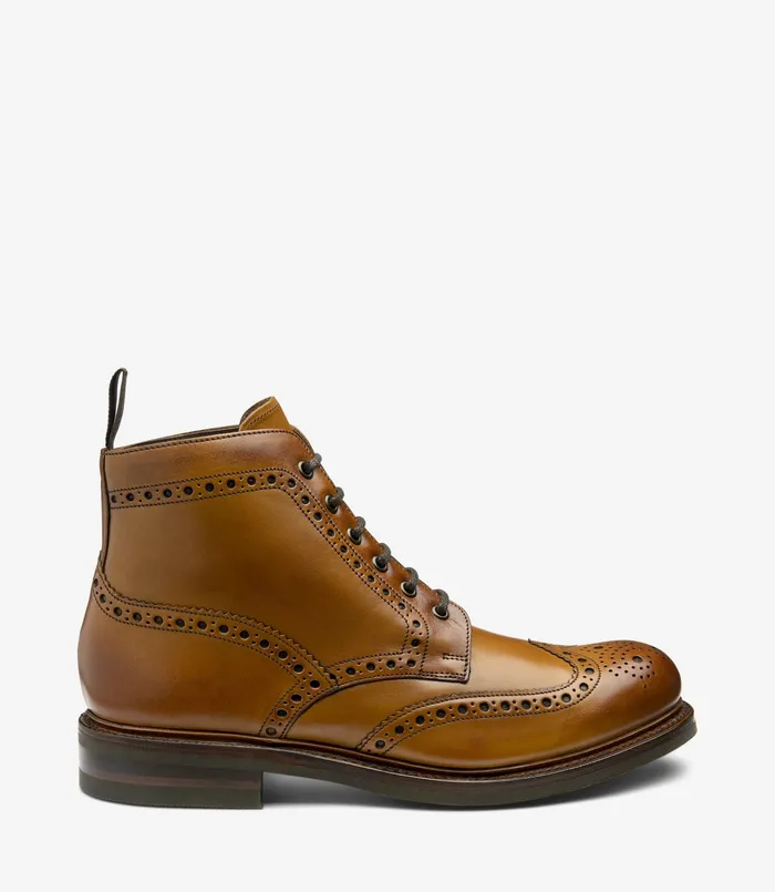 Bedale Tan Derby Boots Loake Men