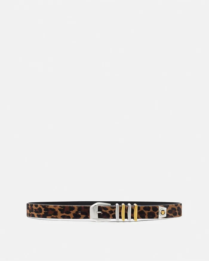 Belts Men Versace Leopard Medusa Heritage Belt 12034 Animalier
