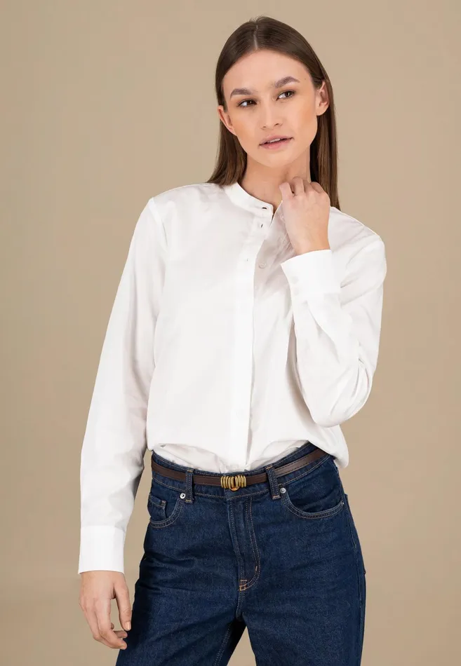 Blouses Women FYNCHHATTON Blouse Made Of Soft Cotton White
