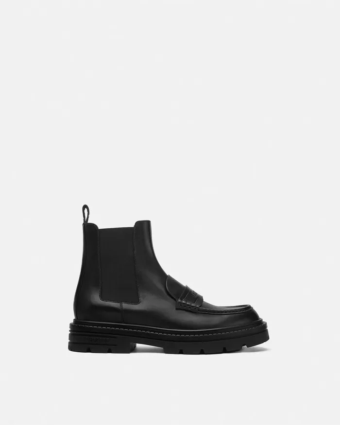 Boots Men Versace Adriano Loafer Boots Black