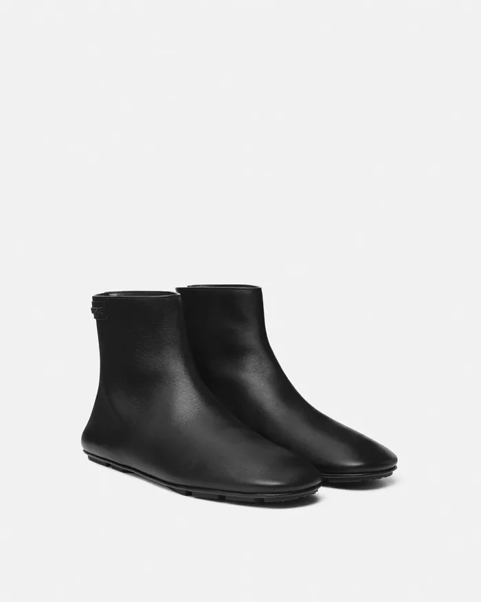 Boots Men Versace Villa Ankle Boots Blacksilver