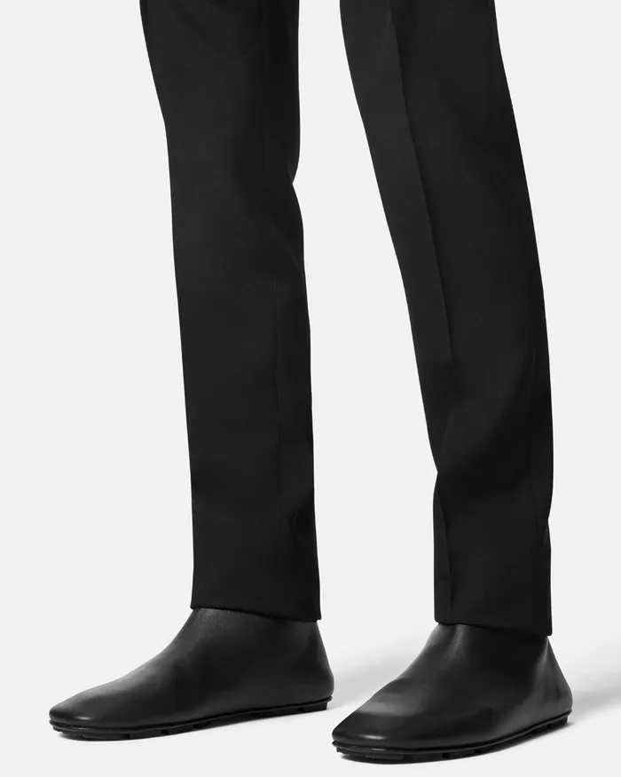 Boots Men Versace Villa Ankle Boots Blacksilver