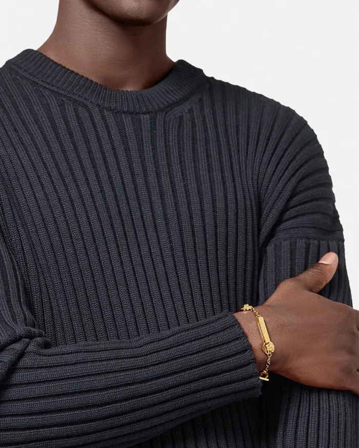 Bracelets Men Versace Medusa Greca Logo Bracelet Light Gold