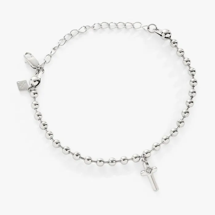 Bracelets Women Alex And Ani Cross Ball Chain Bracelet Stainless Steel Gold