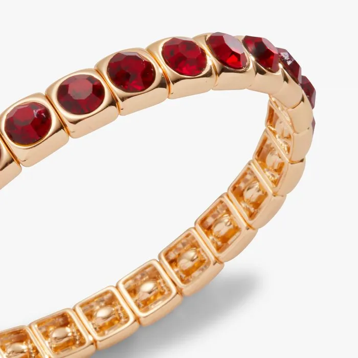 Bracelets Women Alex And Ani Crystal Stretch Bracelet Ruby Gold