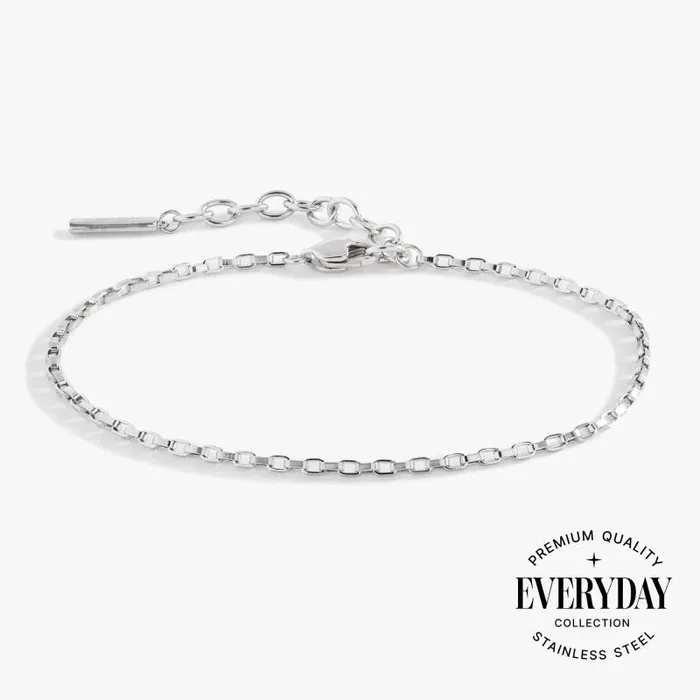 Bracelets Women Alex And Ani Everyday Box Link Chain Bracelet Stainless Steel Gold