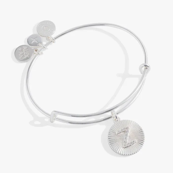 Bracelets Women Alex And Ani Initial Z Pave Starburst Texture Bangle Gold