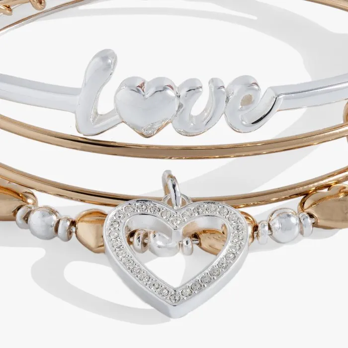 Bracelets Women Alex And Ani Love Bracelets Set Of 3 Two Tone