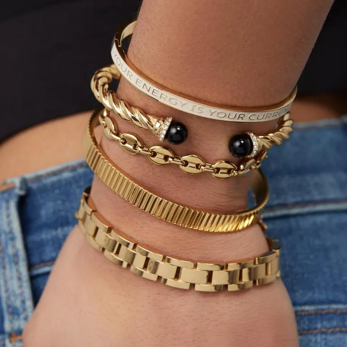 Bracelets Women Alex And Ani Mariner Chain Bracelet Stainless Steel Gold