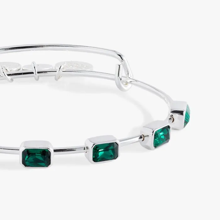 Bracelets Women Alex And Ani May Birthstone Emerald Cut Bangle Gold