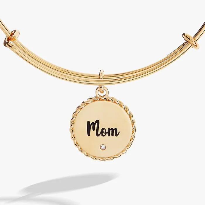 Bracelets Women Alex And Ani Mom Charm Bangle Gold