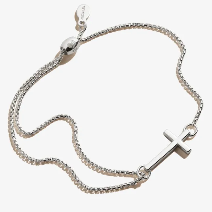Bracelets Women Alex And Ani Pull Chain Cross Bracelet 14kt Gold Over Sterling Silver