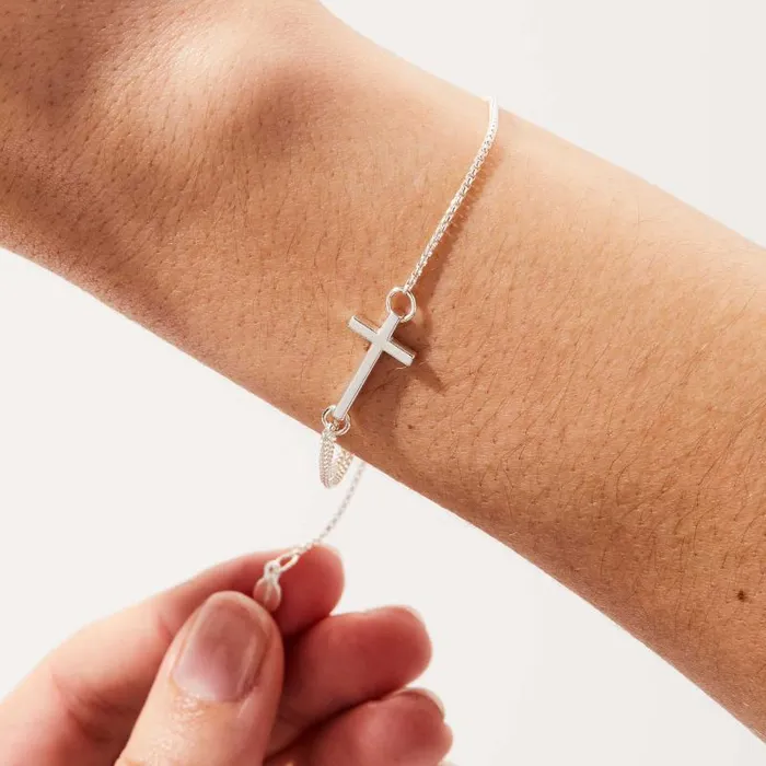 Bracelets Women Alex And Ani Pull Chain Cross Bracelet 14kt Gold Over Sterling Silver