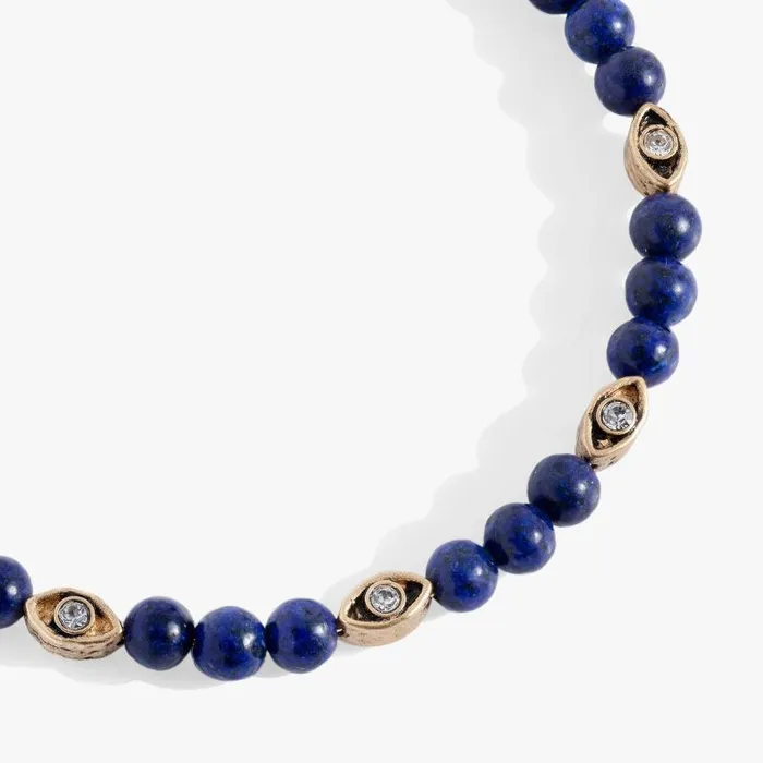 Bracelets Women Alex And Ani Untamed Evil Eye Lapis Bangle Antique Gold