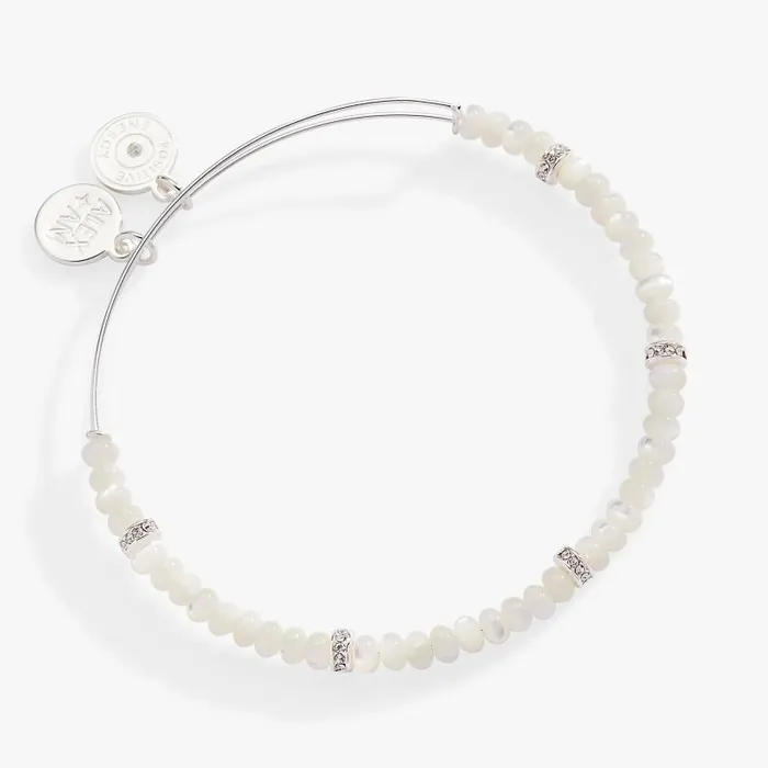 Bracelets Women Alex And Ani White SemiPrecious Rondelle Beaded Bangle Silver Bracelets Women Alex And Ani White SemiPrecious Rondelle Beaded Bangle Silver